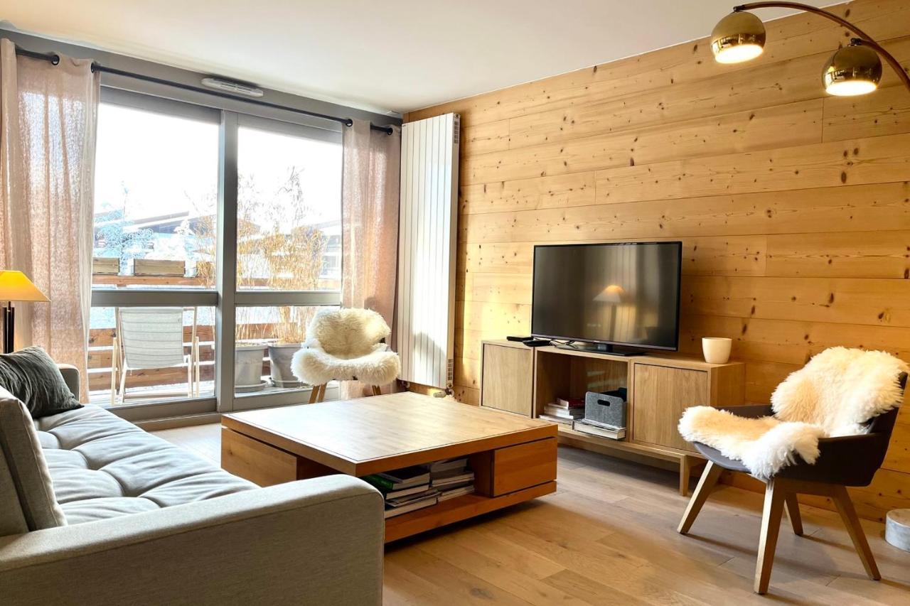 Modern Apt At The Foot Of The Slopes In Megève Buitenkant foto