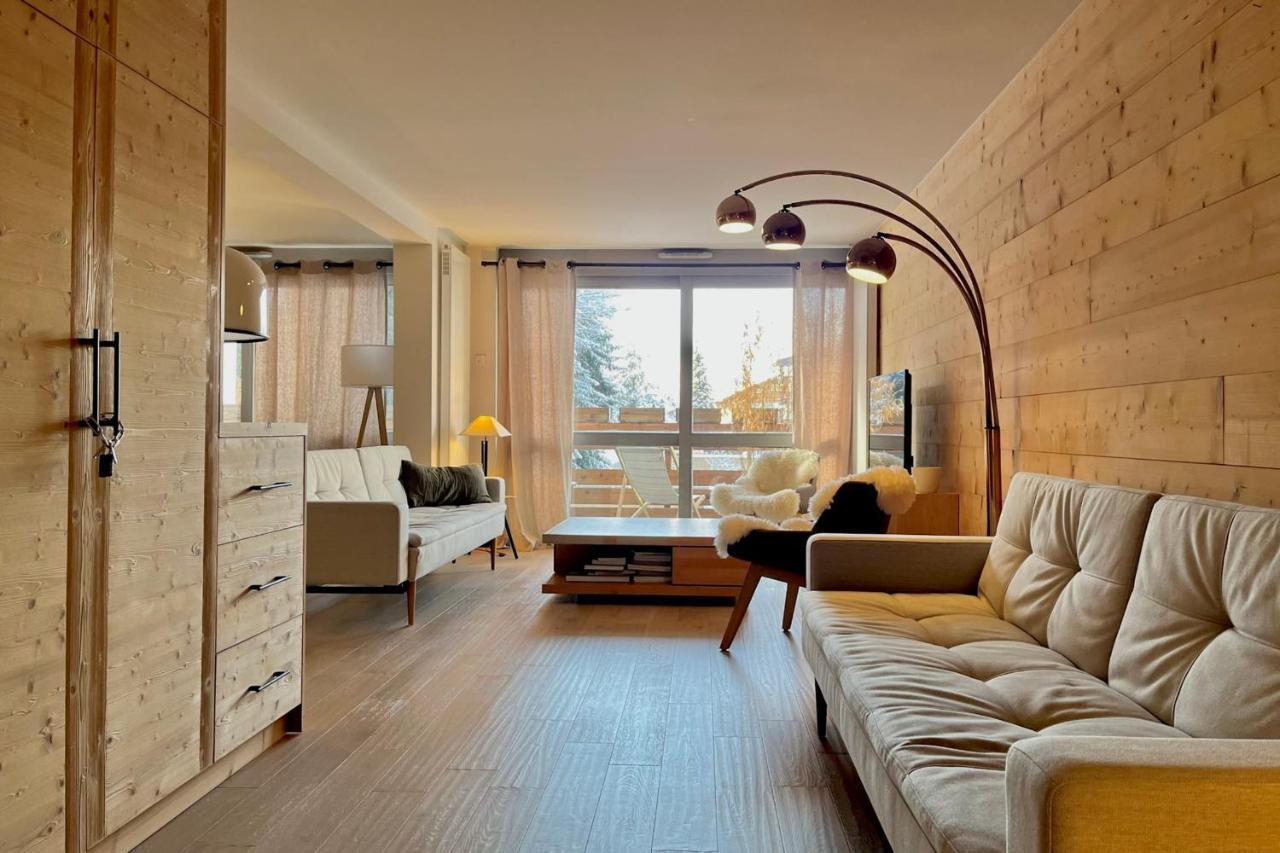 Modern Apt At The Foot Of The Slopes In Megève Buitenkant foto